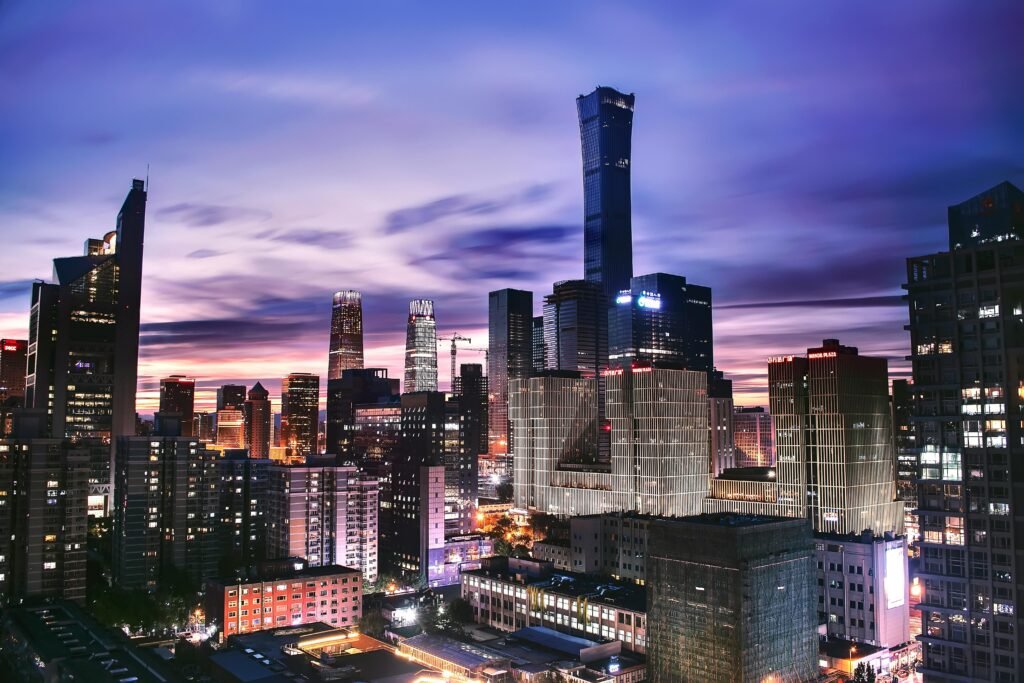 Beijing cityscape at dusk, one of the best places to travel in September