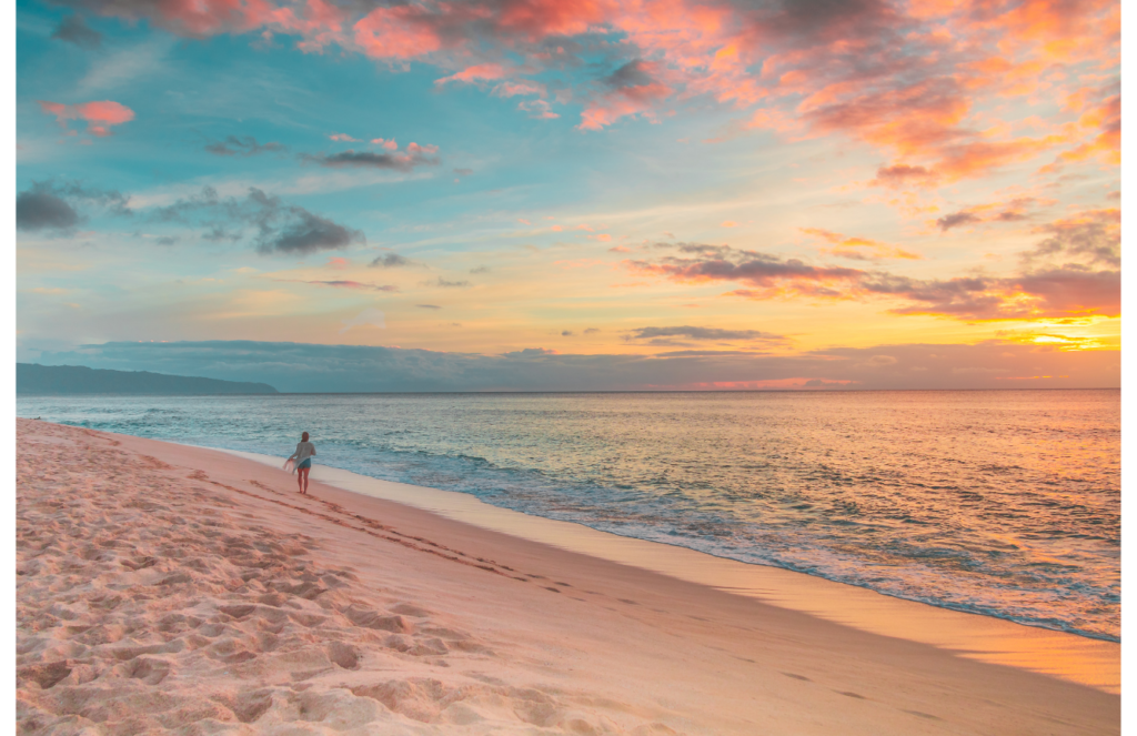 sunset in hawaii- on of the places in hawaii itinerary