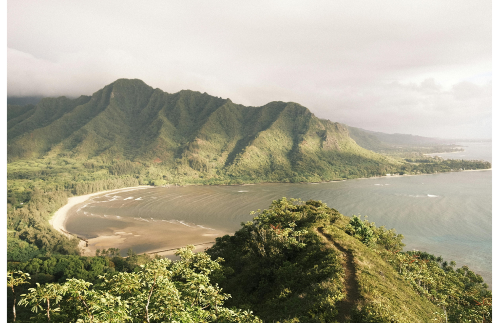 White and Light Simple Presentation (31) Scenic Coastal Mountain View in Tropical Region Of Kauai