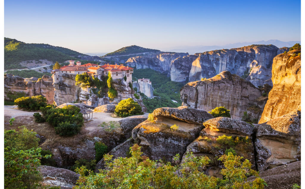 Monastery on Rock: Meteora Landscape