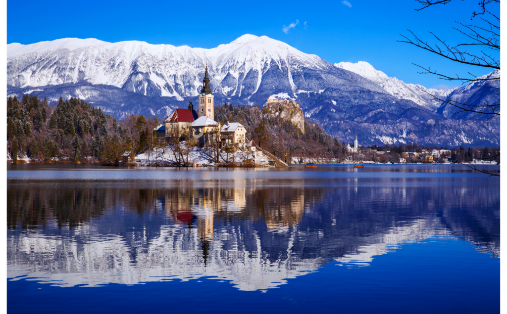 Winter landscape Bled Lake. Travel Slovenia, Europe-An Underrated Travel Destinations